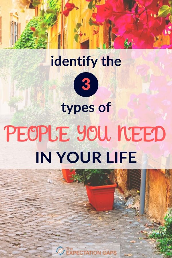 To become your best self, you have to surround yourself with people who will offer support and show you a little tough love when you need it. Identify the 3 types of people you need in your life so that you can realize your full potential. #squad #emotionalsupport #personalgrowth #theexpectationgaps