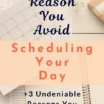 DON'T AVOID SCHEDULING YOUR DAY! Scheduling your day is one of the most important things you can do to live a life you love and to realize your life goals. Invest 1 minute of your day to inspire yourself to plan your day. Plus, you can see what my actual schedule looks like. #schedule #timemanagement #enjoylife #dailymotivation #theexpectationgaps