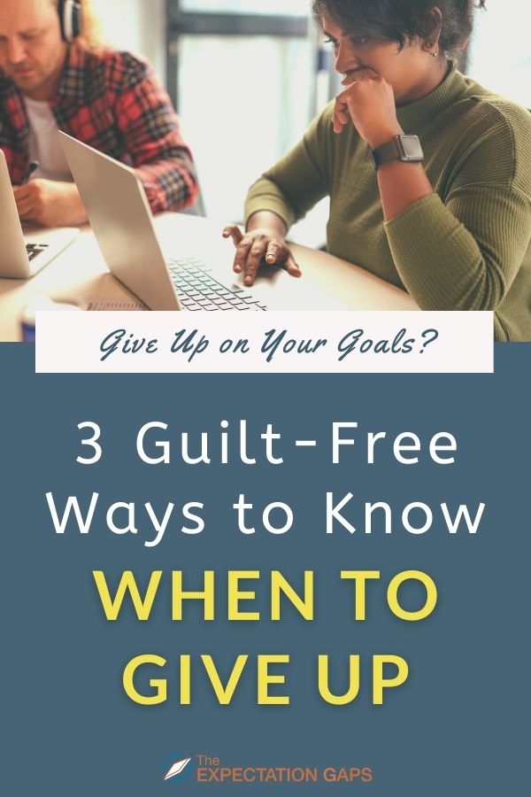 It's hard to know when it's time to give up on your goals. But, there are 3 questions you can ask yourself to gain the self-awareness you need to make that decision. Click through to this short, empowering essay to find out what they are.
